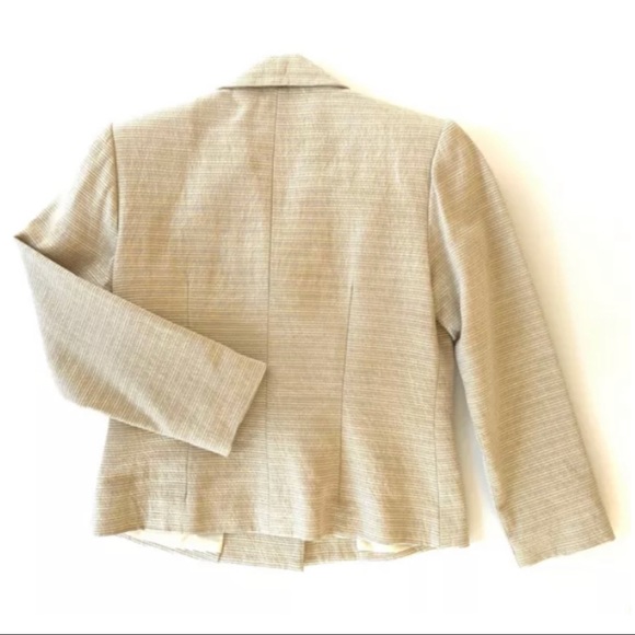 Vintage Australian Designer Geoff Bade Padded Shoulder Gold Blazer Size 10 - Picture 4 of 11